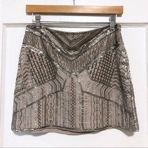 Hand beaded Club Monaco mini skirt